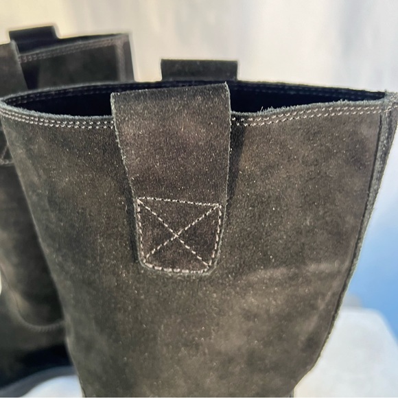 Black Suede Heeled Boots - Picture 7 of 11